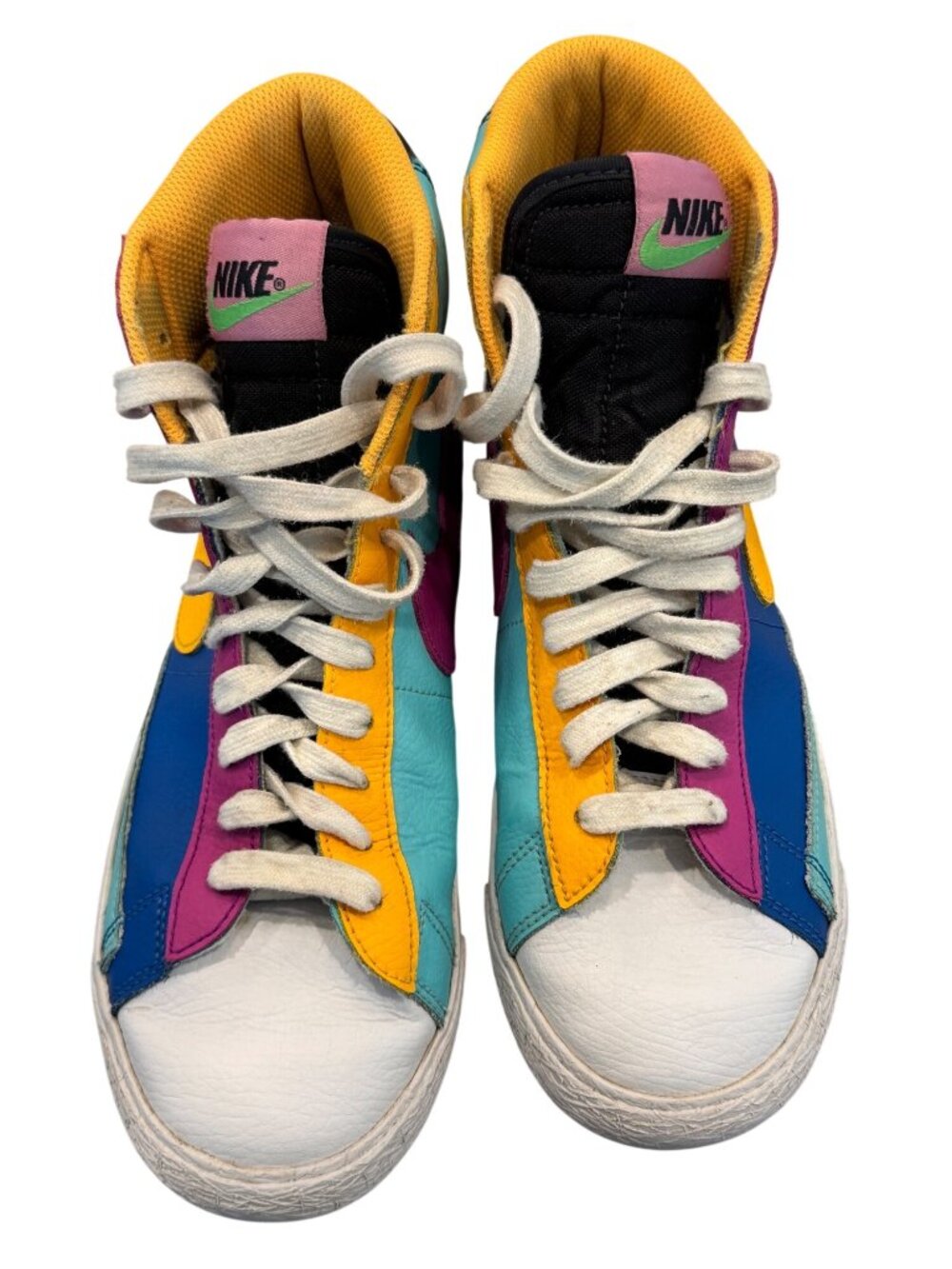 Nike Blazer Mid Multicolor High-Top Sneakers US 6.5Y Vibrant Leather Design - Picture 5 of 9